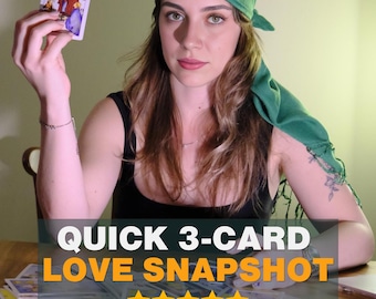 Quick 3-Card Love Snapshot | Instant Relationship Energy PDF Tarot Reading for Love & Soulmates