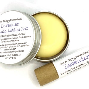Zero Waste Lavender Lotion Bar & Lip Balm Set: Organic Skincare Gift