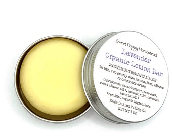 Organic Lavender Lotion Bar: Zero Waste, Natural, Moisturizing
