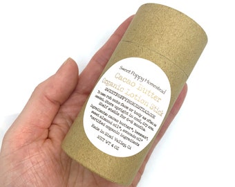 Large Zero Waste Lotion Stick | Organic Lotion Bar | Natural Beeswax Lotion