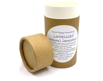 Large Lavender Natural Deodorant: Baking Soda & Aluminum Free