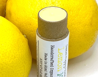 Lemon Mint Lip Balm | Zero Waste Lip Butter | Organic | 100% Natural