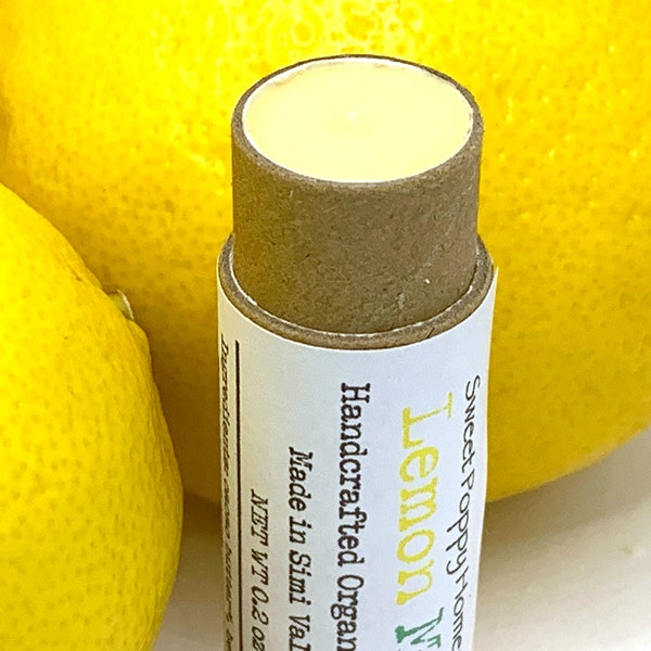 Lemon Mint Lip Balm | Zero Waste Lip Butter | Organic | 100% Natural