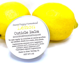 Balsam do skórek cytrynowy: organiczny, naturalny, zero waste – 1 uncja
