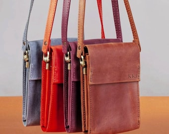 Сell phone shoulder bag, boho phone bag, phone case bag, phone purse, small crossbody bag, crossbody purse, leather bags