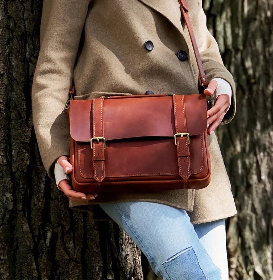 Genuine Leather Women Messenger Bag