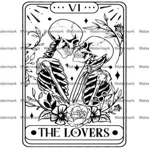 Carta de Tarô dos Amantes PNG, Presente de Carta de Tarô, Design de Sublimação de Tarô Hippie, Presente para Hippies