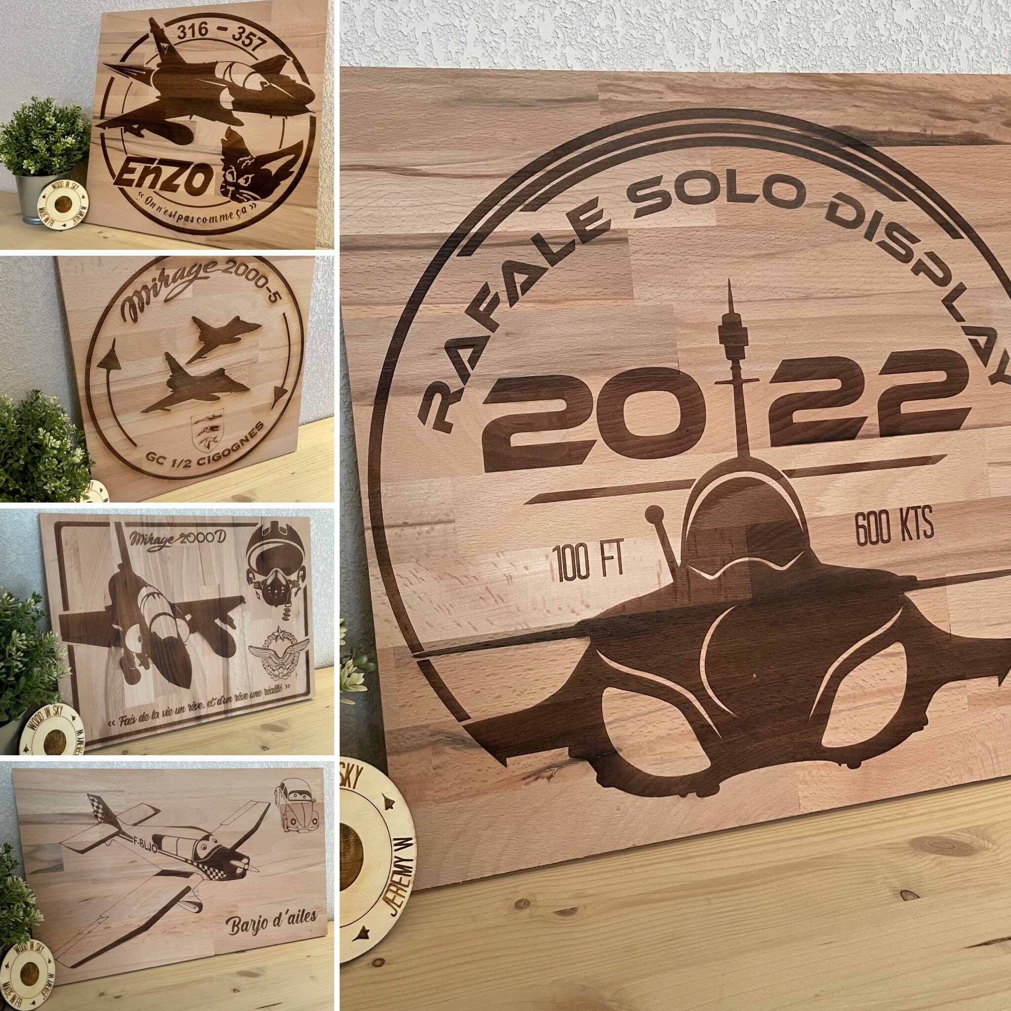 Gravure Personnalisée sur Hêtre