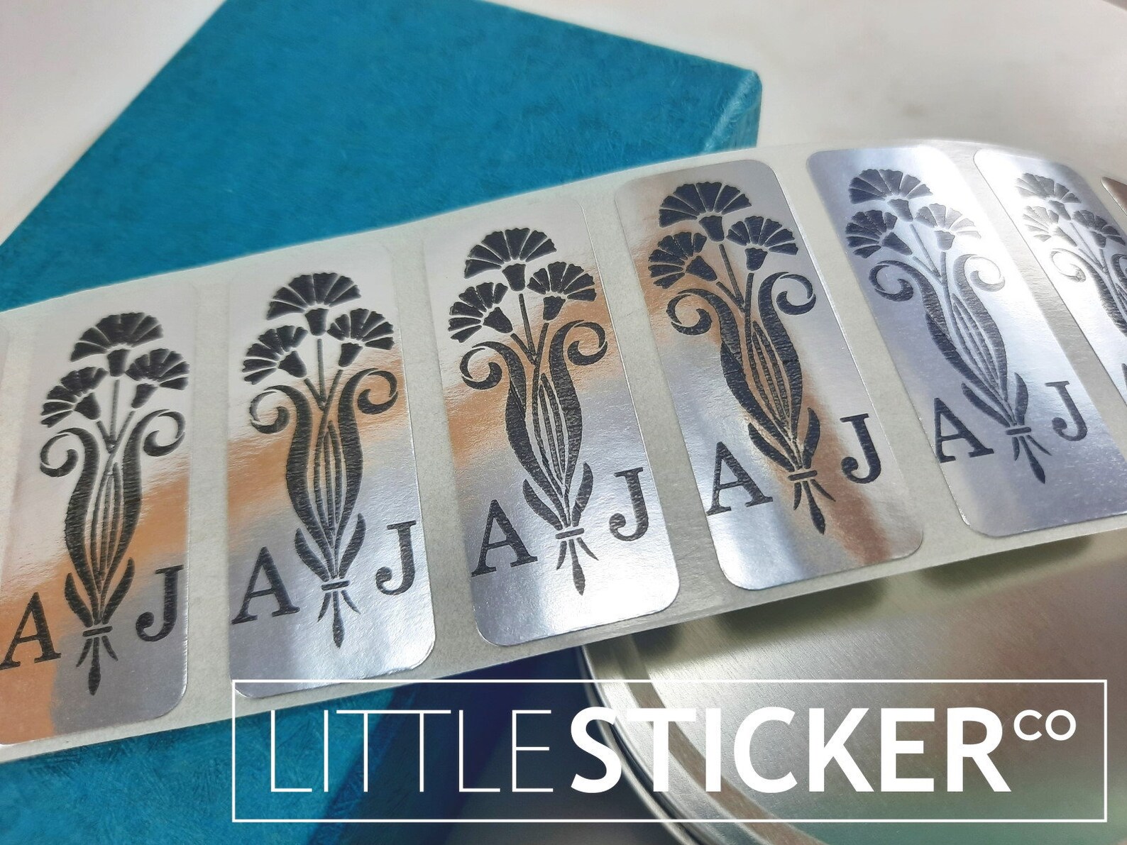 Custom Silver Foil Stickers: Personalized Metallic Labels - Etsy