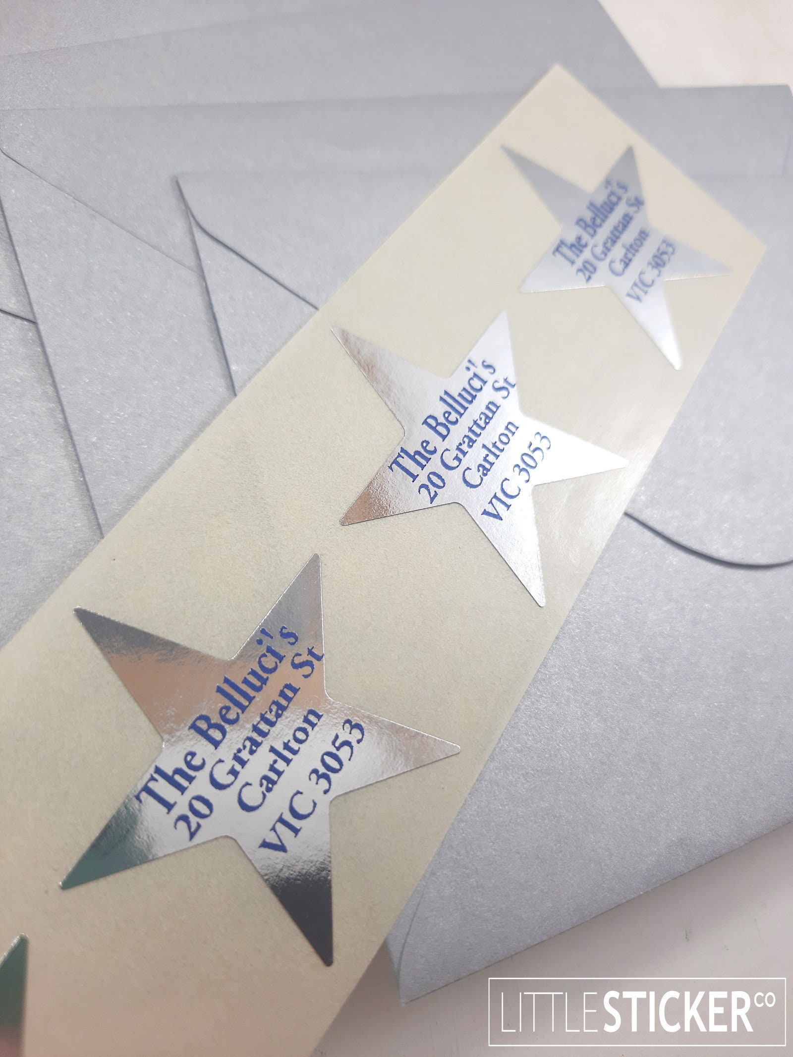 Custom Silver Foil Stickers: Personalized Metallic Labels - Etsy