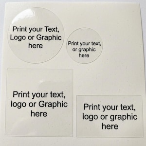 Custom Clear Stickers: Personalized Transparent Labels. Foil Print, black or one colour