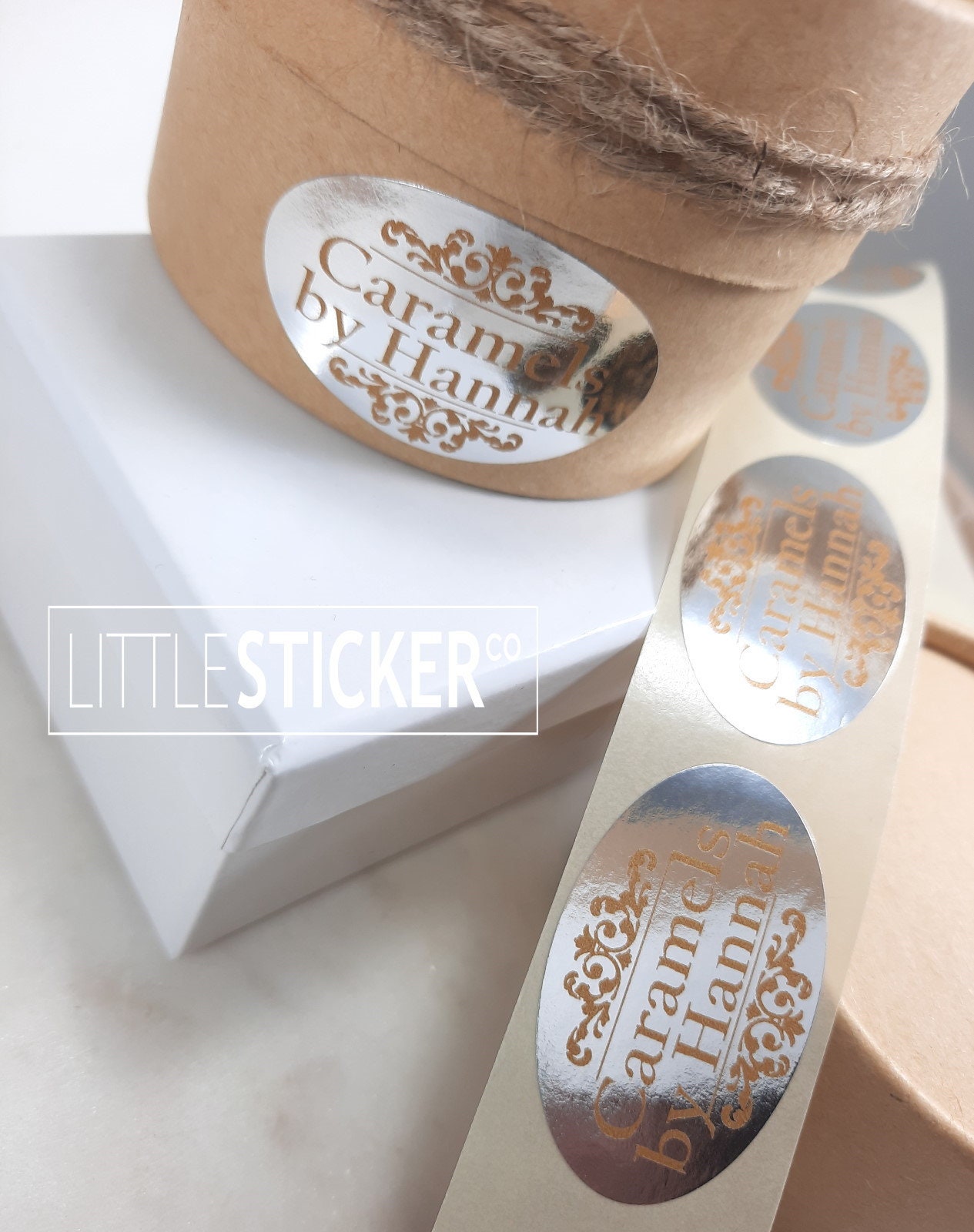 Custom Silver Foil Stickers: Personalized Metallic Labels - Etsy