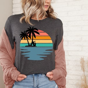 Retro Beach Shirt | Beach Vacation Shirt | Travel T-Shirt | Vintage Beach Shirt | Drunk Girl Shirt | Retro Palm Tree Shirt
