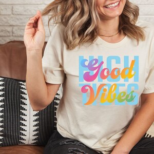High Tides Good Vibes Shirt | Good Vibes Shirt | Good Vibes T-shirt | Retro Good Vibes Tee | Good Vibes | Short-Sleeve Unisex T-Shirt
