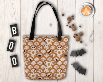 Halloween Trick or Treat Bag | Halloween Tote Bag | Boho Halloween Bag | Kids Trick or Treat Bag | Halloween Candy Bag