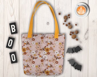 Halloween Trick or Treat Bag | Halloween Tote Bag | Boho Halloween Bag | Kids Trick or Treat Bag | Halloween Candy Bag
