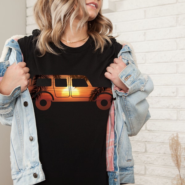 Sunset Offroad Shirt | 4-Door Truck Girl Shirt | Truck Lovers Shirt | Offroad Life | Short-Sleeve Unisex T-Shirt