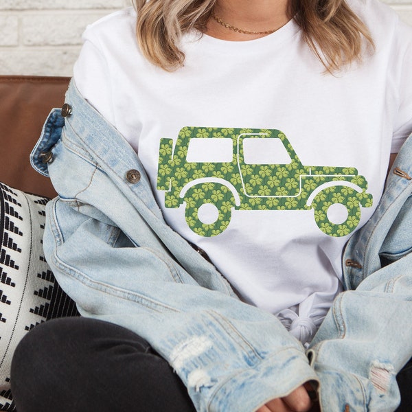 St Patricks Day 2-Door Truck Shirt | Shamrock Truck Tee | St Paddys Day Shirt | St Pattys Day Shirt | St Patricks Day Unisex T-Shirt