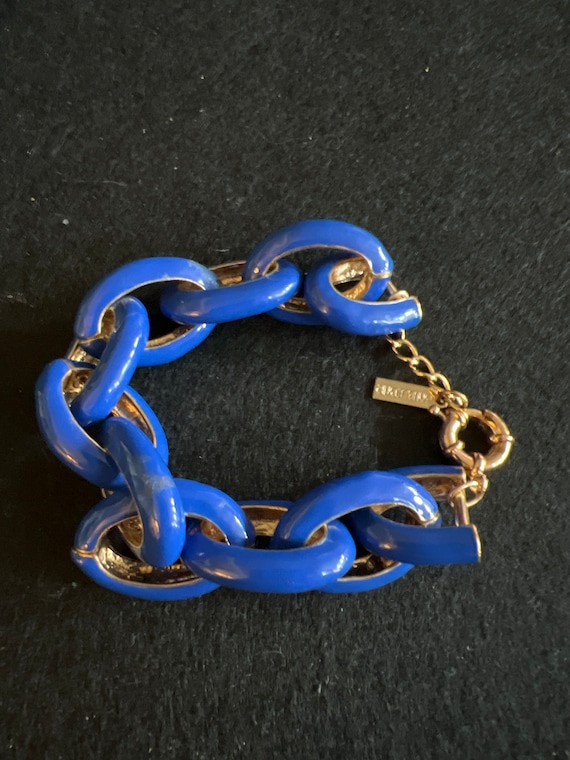 Baublebar Blue with Gold Enamel Link Bracelet