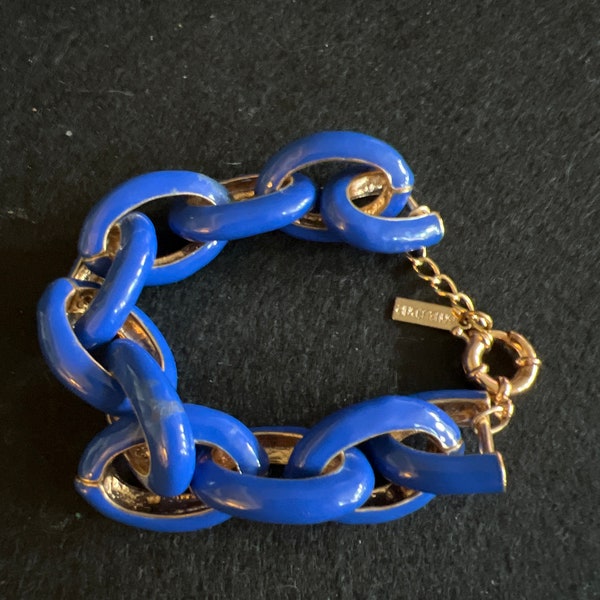 Baublebar Blue with Gold Enamel Link Bracelet