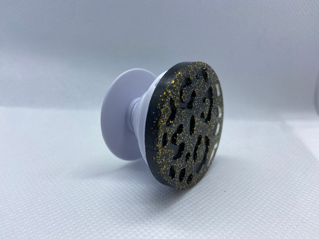 Leopard Print Gold Glitter Pop Socket Phone Grip Phone Pop Christmas ...