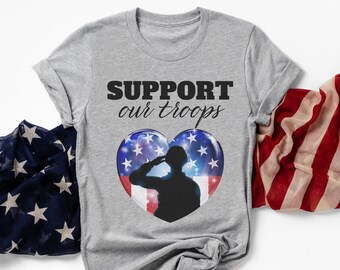 Support our troops shirt, Troops shirt, Military shirt, Deployment shirt, Women's t-shirt, Men's t-shirt, Military gift, USA, America, tee