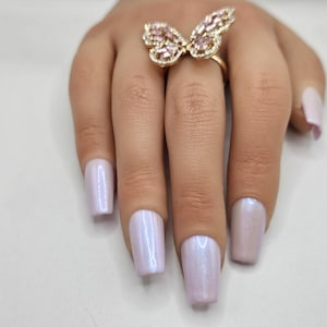 Medium Coffin Purple  Press On Nails - Perfect Gift for Her Graduation, Birthday, or Wedding Party
