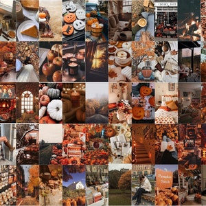 60 PCS Autumn/fall Collage Kit Pumpkin Halloween Aesthetic - Etsy