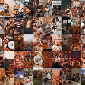 60 PCS | Autumn/Fall Collage Kit Pumpkin Halloween Aesthetic Collage Room Decor Digital Collage Printable Designs Cozy (DIGITAL DOWNLOAD)