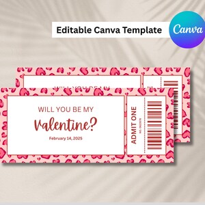 Cupón de edición instantánea para el día de San Valentín, certificado de regalo, certificado de fecha, regalo sorpresa, imprimible, regalo de último momento para ellos