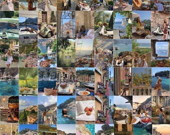 イタリアの夏 フォトウォール用美的コラージュキット - 地中海