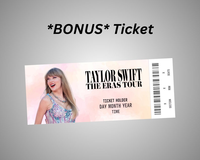 5 Customizable Taylor Swift Concert Ticket Templates Customizable 5 Customizable Taylor Swift Concert Ticket Templates Customizable