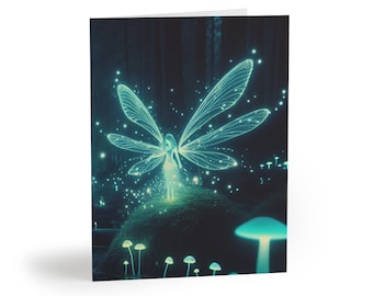 Whimsical Fairy Greeting Cards: Enchanted Forest Stationery Set