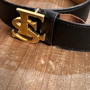 Escada Sport 1980’s Vintage • Brass Western Leather Belt 80s escada leather belt - Gem main image 3