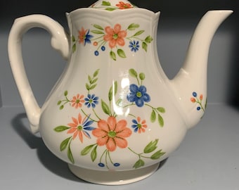 Ironstone Floral Teapot