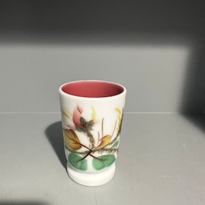 Fenton for LG Wright Footed Moss Rose Tumbler (1)