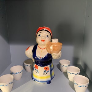 Vintage Dutch Decanter with shot glasses