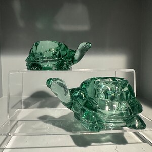Indiana Glass Spanish Green Turtles