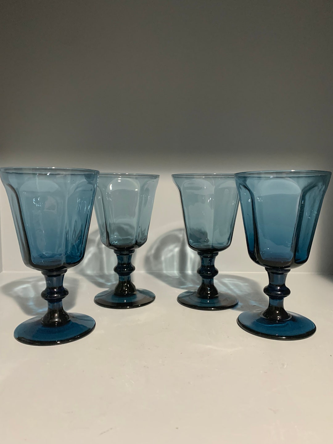 Lenox Blue Juice Glasses Set of 4 Etsy