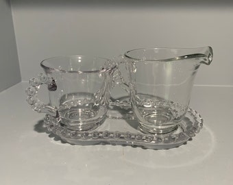 Imperial Glass Candlewick Zucker Milch Set