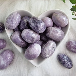 Lepidolite Tumble Stones / Natural Lepidolite / Emotional Healer / Sleep Aid / Anxiety Rescue / Crown Chakra Crystal