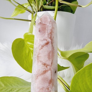 High Quality Flower Agate Tower, Natural Druzy Cherry Blossom Agate tower, Pink Flower Agate tower, Agate tower, Druzy Flower Agate (H)