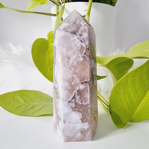 High Quality Flower Agate Tower, Natural Druzy Cherry Blossom Agate tower, Pink Flower Agate tower, Agate tower, Druzy Flower Agate (A)