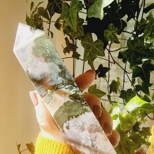 Ocean Jasper tower, Large Ocean Jasper tower, Ocean Jasper, Gemstone tower, Large crystal tower, Ocean Jasper point, Home decor,Ocean Jasper