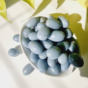 Angelite tumble stone,Crystal tumble stones,Tumbled crystals,Natural Angelite,Pocket crystal,Birthstone crystals,Angelite stone,Crystal gift