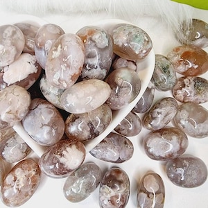 Flower Agate Tumble, Cherry Agate Tumble,Flower Agate Crystal, Flower Agate Tumblestone