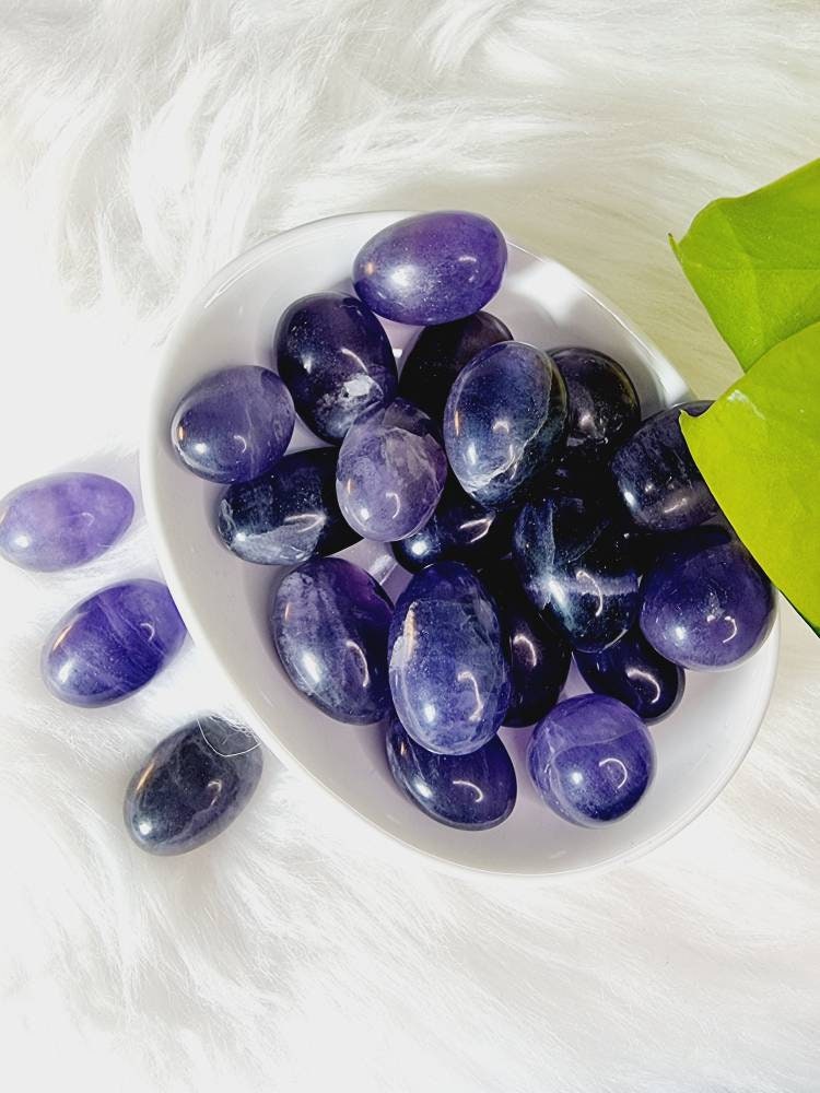 Fluorite Tumble,natural Fluorite Tumblestone, Indigo Fluorite