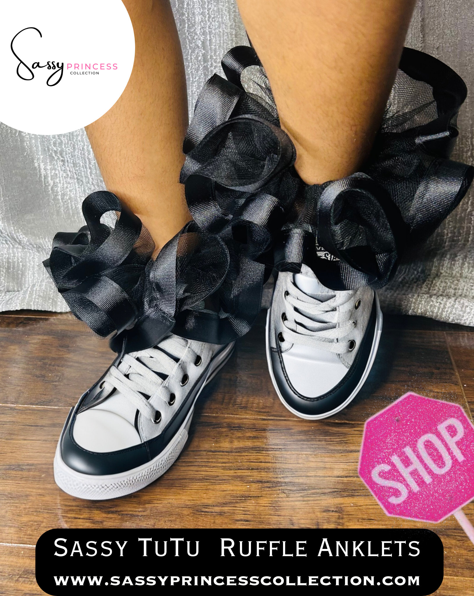 Ruffle Tutu Black Anklets, Ruffle Socks, Sockless Ruffle Socks, Anklets ...