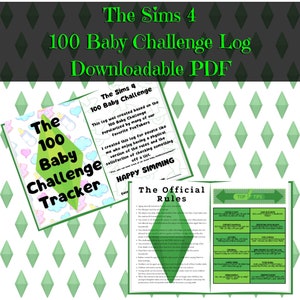Sims 4 - 100 Baby Challenge Log - PDF - Download and Print