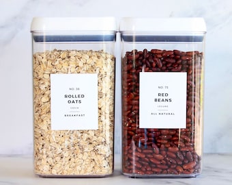 Modern Pantry Labels (Minimalist Collection)| Water Resistant | Custom Pantry Labels | Personalization available | Printquill